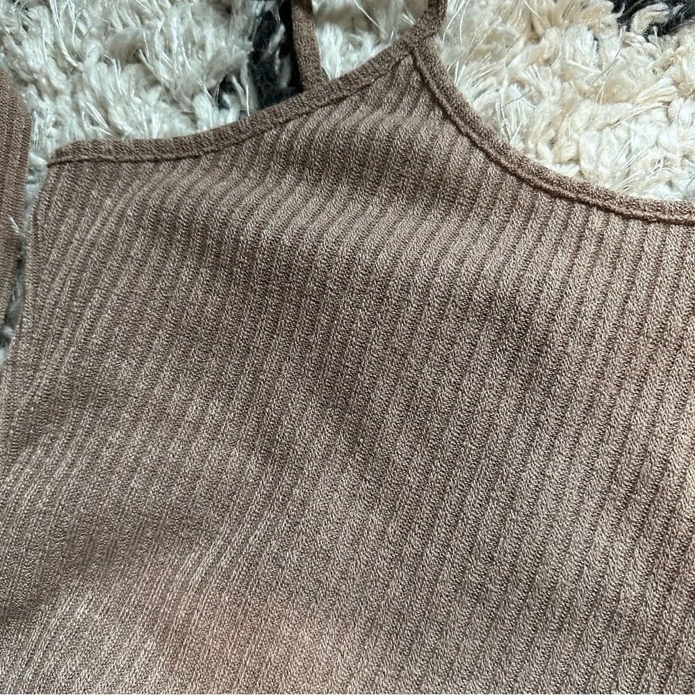 Tan PJ Set with Robe - Picture 2 of 3